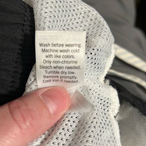 SONOMA Swim Trunks XL Gray Black Zip Pocket Drawstring Stretch Waistband Mesh - Picture 10 of 15